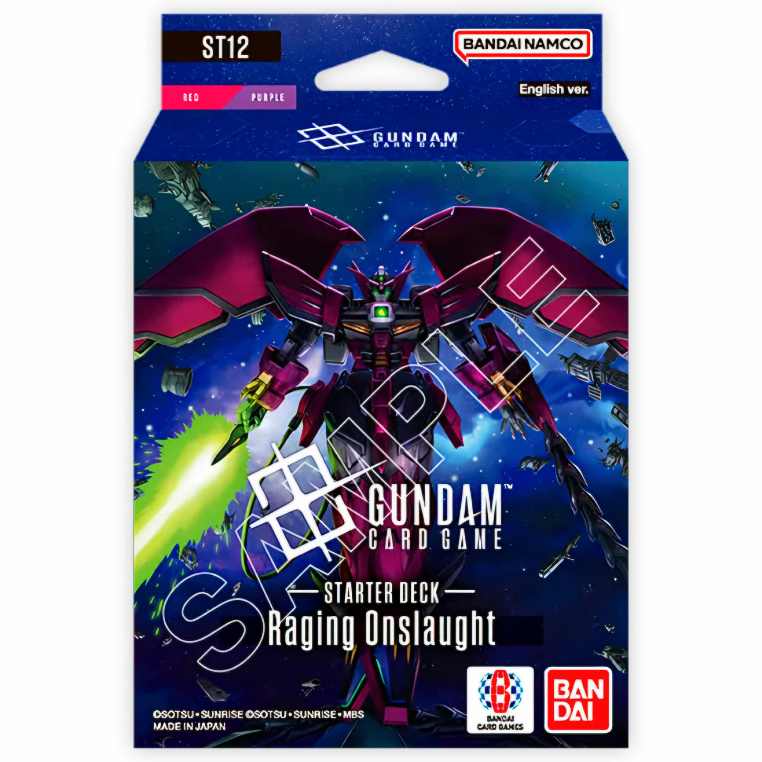 Gundam Card Game Starter Deck ST12 Raging Onslaught Assalto Furioso ENG